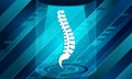 New technology for spine bone injury. Abstract traumatology and orthopedics. Medical, science and technology, the hospital for