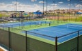 New tennis courts at a community park Royalty Free Stock Photo