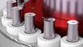 new Tesla li-ion Batteries 4680 manufacturing, high energy cylindrical accumulators, Mass production line, power and energy for
