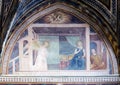 New Testament cycle fresco by Lippo Memmi in the Collegiata di Maria Assunta in San Gimignano, Italy. Royalty Free Stock Photo