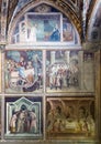 New Testament cycle fresco by Lippo Memmi in the Collegiata di Maria Assunta in San Gimignano, Italy. Royalty Free Stock Photo