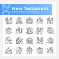 New testament linear icons set Royalty Free Stock Photo