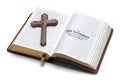 Wood Cross and New Testament Royalty Free Stock Photo