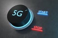 New 5th generation of internet, 5G network wireless with High speed connection online gaming, online music and movies on Royalty Free Stock Photo