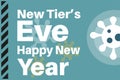 New Tiers Eve - Happy New Year- Vector Illustration with virus logos on a blue background