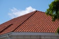 new tile roof house red work Royalty Free Stock Photo