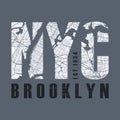 New Tork Brooklyn t-shirt and apparel vector design, print, typo