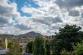 New town in Edinburgh city, view on houses, hills and trees in old part of the city, Scotland, UK Royalty Free Stock Photo