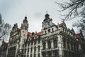 New town hall of Leipzig. Leipzig rathaus. Landmark. Travel and tourism in Leipzig concept. Germany