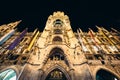 New Town Hall at night, in Munich, Germany. Royalty Free Stock Photo