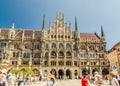 The New Town Hall is a town hall at the northern part of Marienplatz in Munich, Bavaria Royalty Free Stock Photo