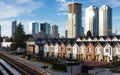 New townhomes and highrise development. Is the solution for housing crisis Royalty Free Stock Photo