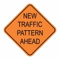 New Traffic Pattern Ahead Royalty Free Stock Photo