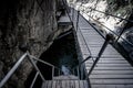 The new trail to traverse Sapadere Canyon and waterfall. Alanya, Turkey. tinted