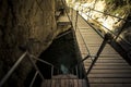 The new trail to traverse Sapadere Canyon and waterfall. Alanya, Turkey. tinted