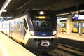 New train type CAF Civity along the platform at Den Haag Centraal, Royalty Free Stock Photo