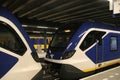 New train type CAF Civity along the platform at Den Haag Centraal, Royalty Free Stock Photo