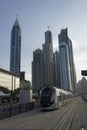 The new tram in Dubai