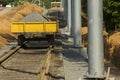 New tramway track construction Royalty Free Stock Photo