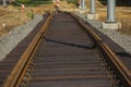New tramway track construction Royalty Free Stock Photo