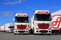 New Transport Trucks against Blue Sky Royalty Free Stock Photo