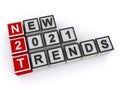 New 2021 trends word blocks Royalty Free Stock Photo