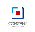 Abstract business company logo. New trendy Corporate identity design element. Camera focus, frame center company logo icon vector