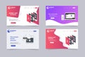 New Trendy Website Landing Pages vector theme template design