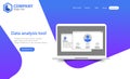 New Trendy Website Landing Page vector theme template design