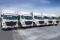 New Truck fleet transportation Royalty Free Stock Photo