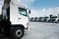 New Truck fleet transportation Royalty Free Stock Photo