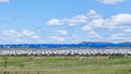 New Trucks Parked Transport Vehicle Depot Yard Royalty Free Stock Photo