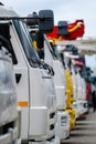 New trucks on a parking Royalty Free Stock Photo