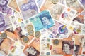 New UK Currency Money Background