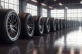 New tyres. AI generative Royalty Free Stock Photo