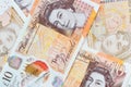 New UK Ten Pound Notes Royalty Free Stock Photo