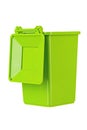 A new unbox light green large plastic bin  isolated on white background. Garbage container with a lid. Concept of cleaning, waste Royalty Free Stock Photo