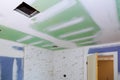New under construction bathroom interior with drywall Royalty Free Stock Photo