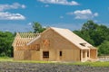 new unfinished plywood house Royalty Free Stock Photo