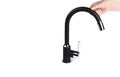 New unmount black water kitchen faucet with accessory Royalty Free Stock Photo