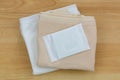 New unused Sanitary napkins sanitary towel, sanitary pad, menst Royalty Free Stock Photo