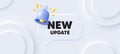 New update icon. Special offer sign. Neumorphic background. Vector Royalty Free Stock Photo
