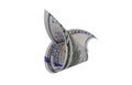 New US Dollar Bill, Enhanced Security US Dollar, Floating Coins