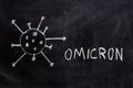 Variant of the covid 19 virus, omicron Royalty Free Stock Photo