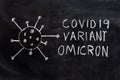 Variant of the covid 19 virus, omicron Royalty Free Stock Photo