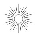 New vector Vintage red rising sun or sun ray,sun burst retro background design Royalty Free Stock Photo