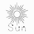 New vector Vintage red rising sun or sun ray,sun burst retro background design Royalty Free Stock Photo