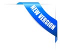 New version corner ribbon, vector design element