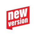 New Version product label sign red Royalty Free Stock Photo