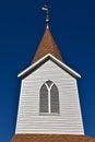 New vinyl steeple on a white church Royalty Free Stock Photo